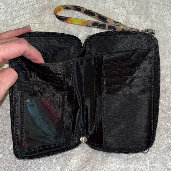 NWOT Cheetah and Sunflower Crossbody Purse/Wristlet - Picture 4 of 8